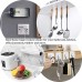 JINSHUNFA Adhesive Wall Hooks 13LB Heavy Duty No Drill Transparent Waterproof Hooks for Bathroom Kitchen Towel Coat 8 Pack