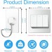 JINSHUNFA Adhesive Wall Hooks 13LB Heavy Duty No Drill Large Transparent Waterproof Hooks for Bathroom Kitchen Towel Coat 8 Pack