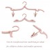 JINSHUNFA Clothes Hangers Folding Portable Plastic Travel Camping Clothes Hanger with Anti-slip Grooves 4PCS(Blue Green Pink Beige)