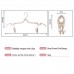 JINSHUNFA Clothes Hangers Folding Portable Plastic Travel Camping Clothes Hanger with Anti-slip Grooves 4PCS(Blue Green Pink Beige)