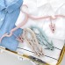 JINSHUNFA Clothes Hangers Folding Portable Plastic Travel Camping Clothes Hanger with Anti-slip Grooves 4PCS(Blue Green Pink Beige)