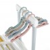 JINSHUNFA Clothes Hangers Folding Portable Plastic Travel Camping Clothes Hanger with Anti-slip Grooves 4PCS(Blue Green Pink Beige)