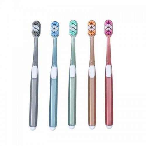 JINSHUNFA Extra Soft Toothbrush for Sensitive Gums, Manual Toothbrush with 10000 Soft Floss Bristle for Gum Care, Protect Fragile Gums Good Cleaning Effect (5 PACK)