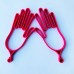 JINSHUNFA 3Pair Golf Gloves Stretcher, Durable Outdoor Sport Golf Gloves Holder Rack Hanger Keeper Dryer Shaper Tool Accessorie (Red) Golf Stuff Glove Stretchers Glove Stretchers