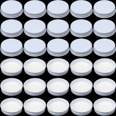 JINSHUNFA 38 mm White Growler Caps Lids, Seal Screw Caps Lid,Tinplate Metal Screw Caps with White Filling Glue Fits for Most 1/2 and 1 Gallon Jugs (36 Pieces)