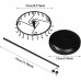 JINSHUNFA Rotating Necklace Holder Jewelry Organizer Display Stand 14-Inch with 23 Hooks Black, short-black, 8.27*5.9*13.8inch 