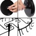 JINSHUNFA Rotating Necklace Holder Jewelry Organizer Display Stand 14-Inch with 23 Hooks Black, short-black, 8.27*5.9*13.8inch 